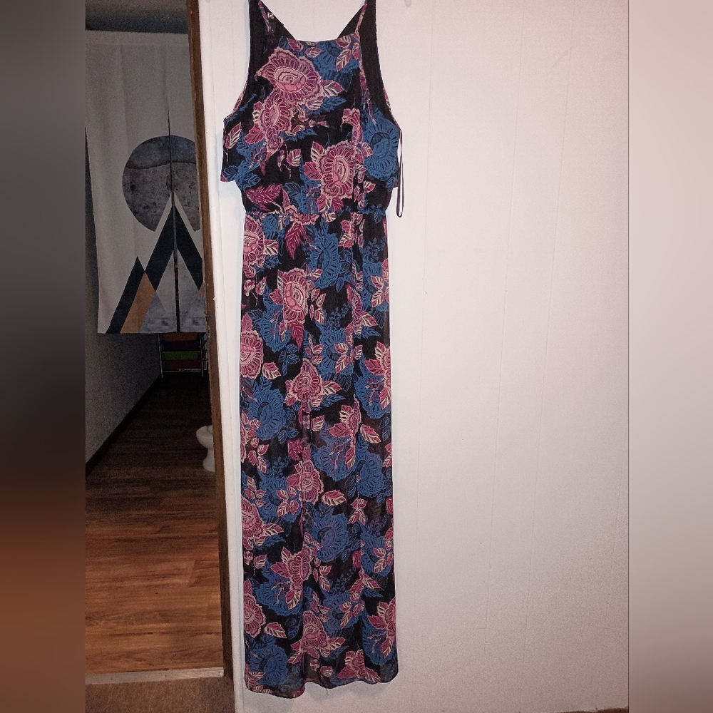 IZ Byer Floral Maxi Dress Women's Small